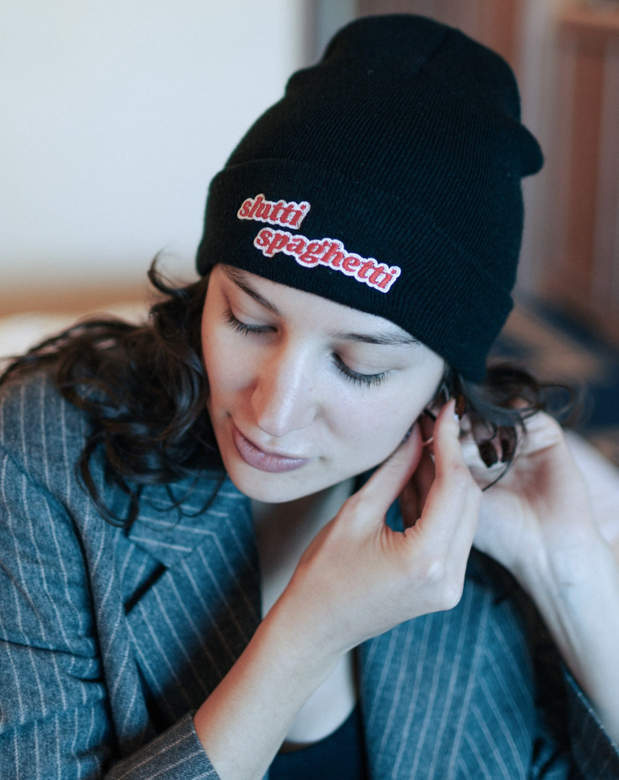 slutti spaghetti beanie