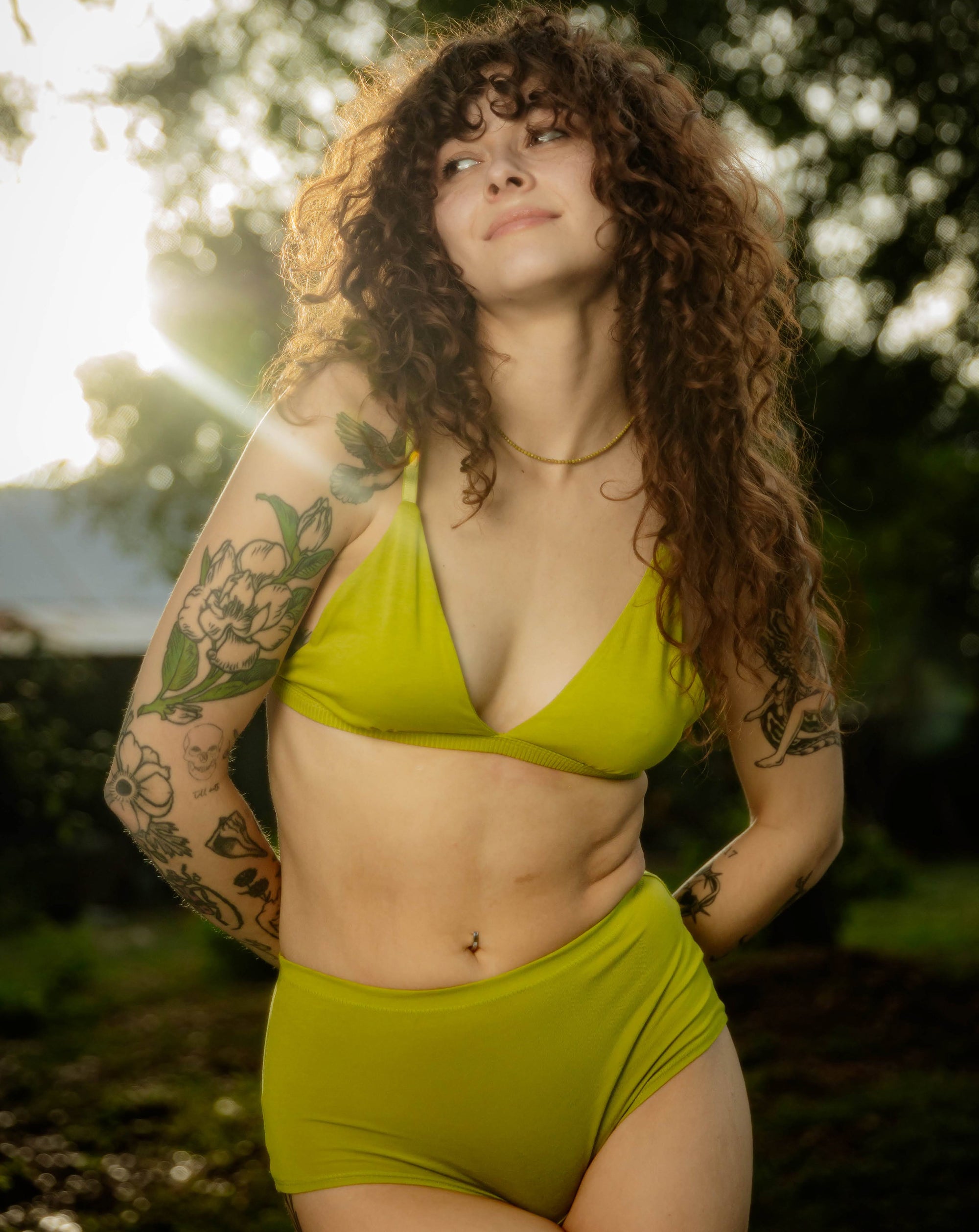 Triangle Bralette - Lime